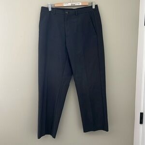 Calvin Klein Mens Dress Pants 32x30 Charcoal Gray Flat Front Trousers